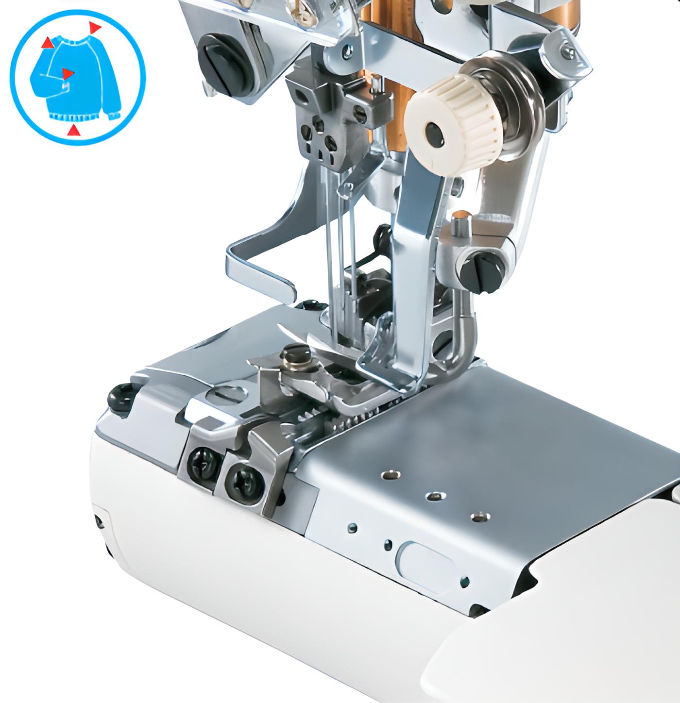 Плоскошовна швейна машина Juki MF-7223DU10B56UT45-BB з циліндричною платформою