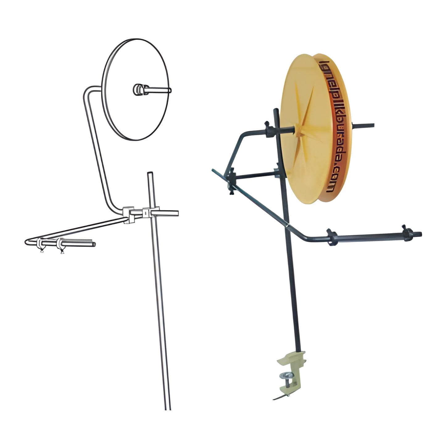 Пристосування малої механізації UMA-TAB-02 вертикальний бобінотримач для подачі лямівки з бобіни, кріпиться на стіл