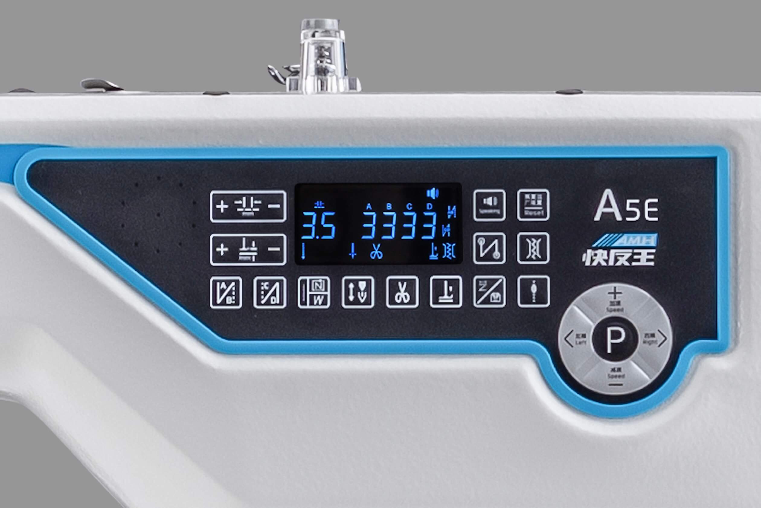 Комп’ютеризована одноголкова швейна машина Jack A5E-A човникового стібка з україномовним голосовим меню