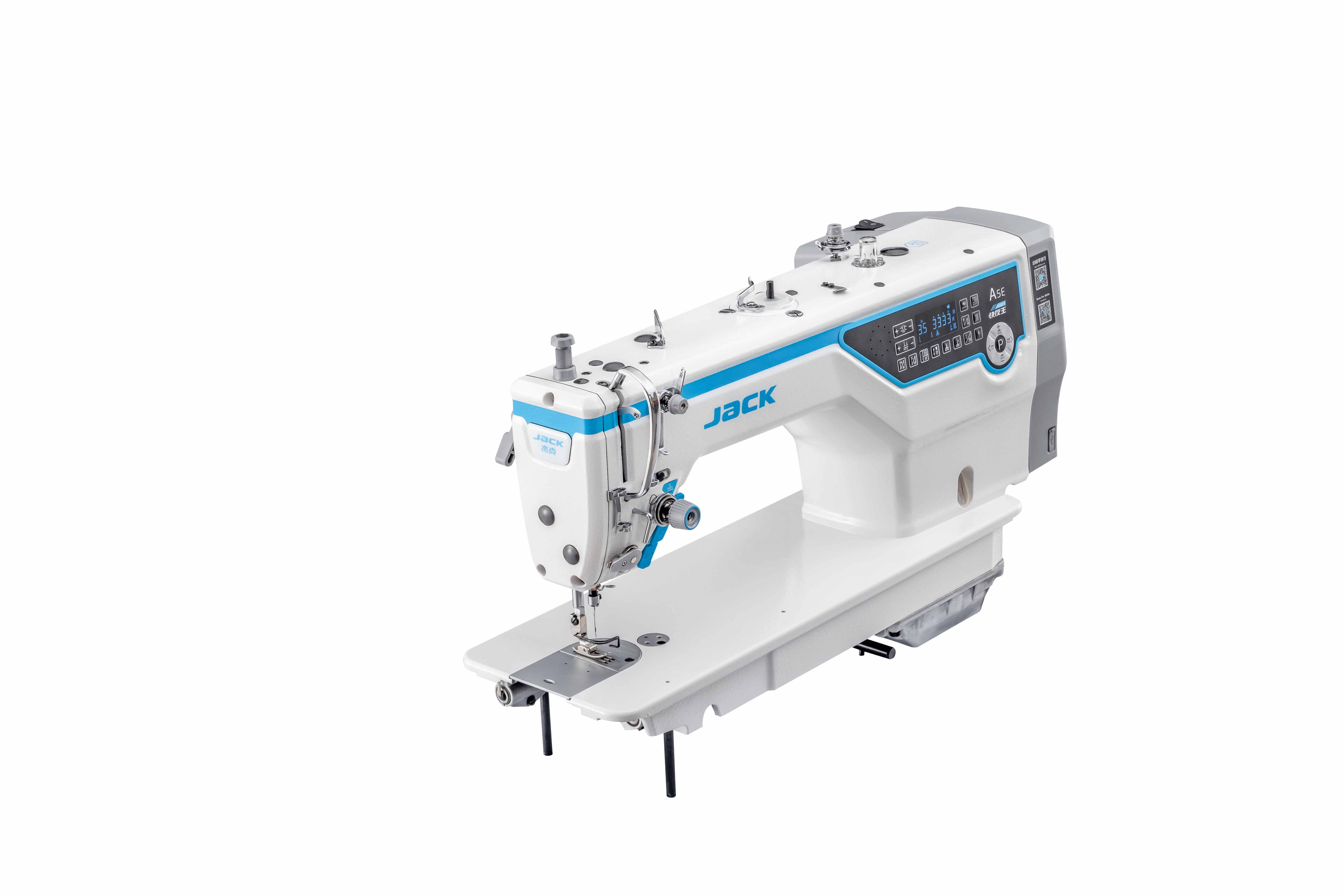 Комп’ютеризована одноголкова швейна машина Jack A5E-A човникового стібка з україномовним голосовим меню