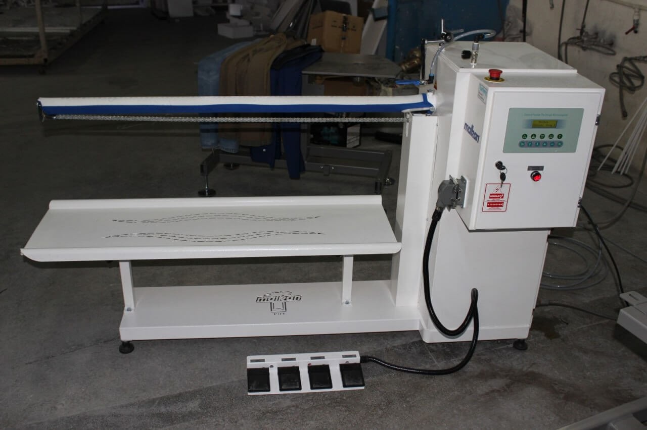 Установка Malkan UP22XPGZN для розпрасування бічних швів із вбудованим вакуумом та парою