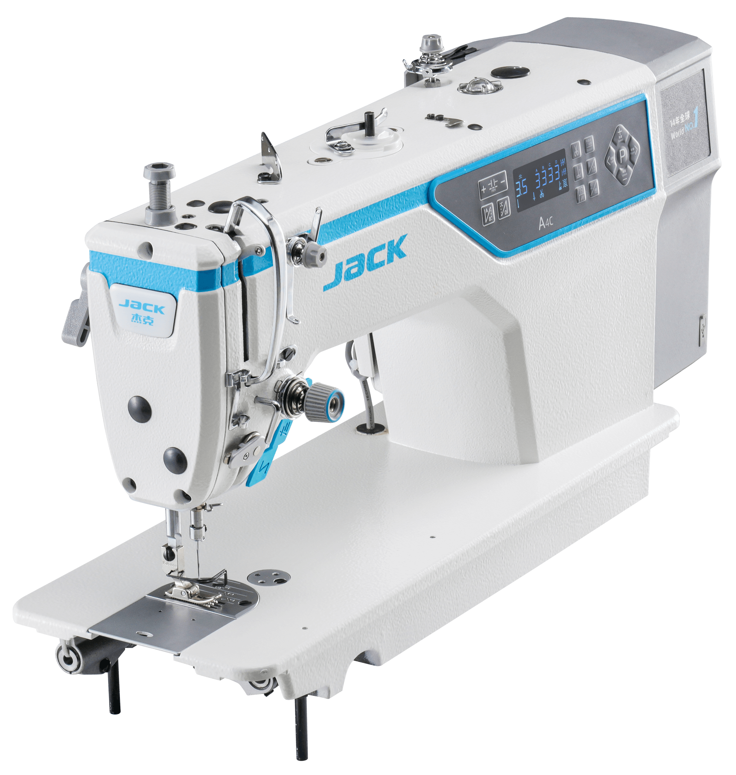Швейна машина Jack A4C-C з чипом штучного інтелекту, для легких та середніх тканин