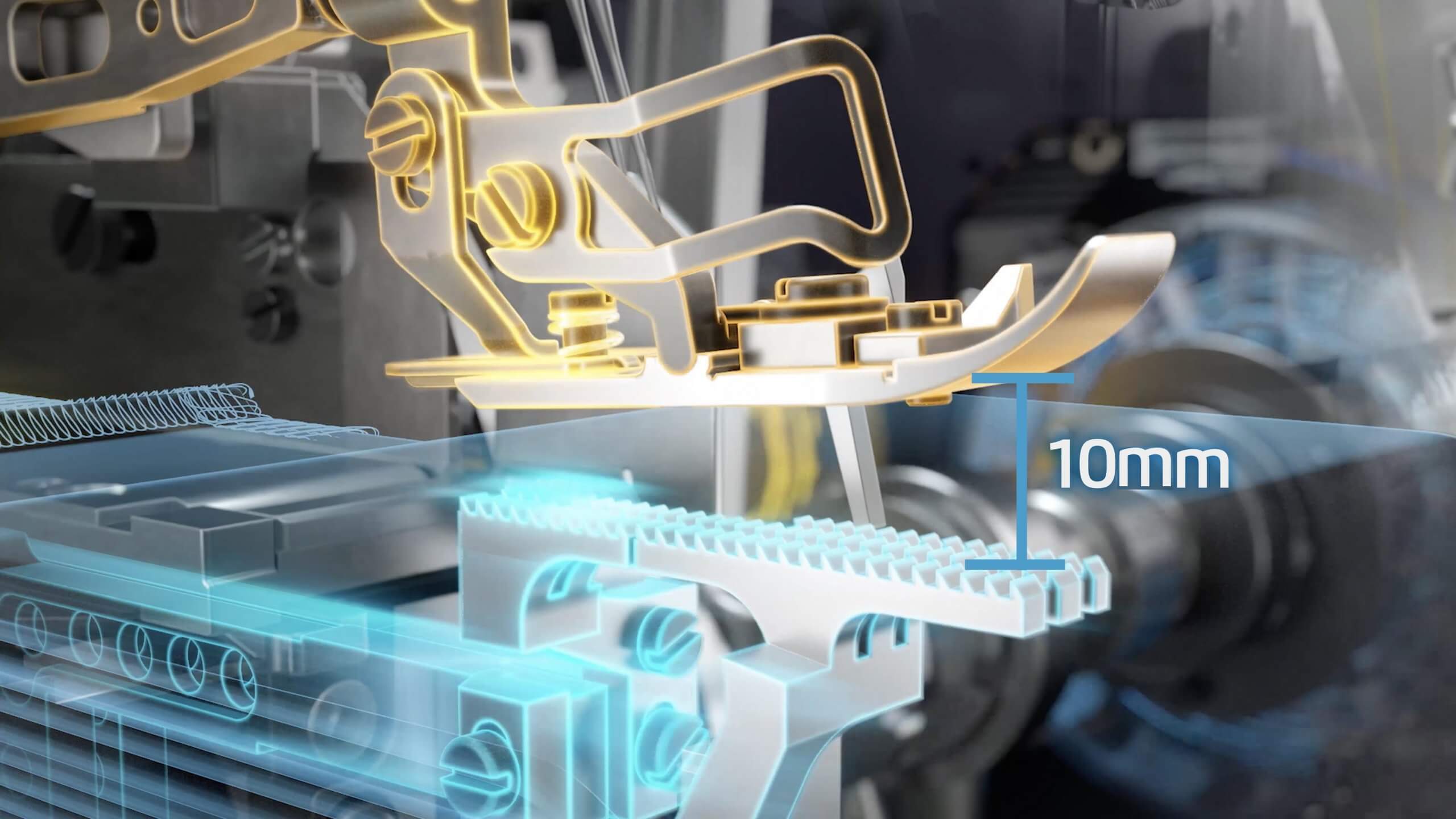 Оверлок Jack C7-5-M04/435 з чипом штучного інтелекту та системою просування Rhino, для джинсових тканин