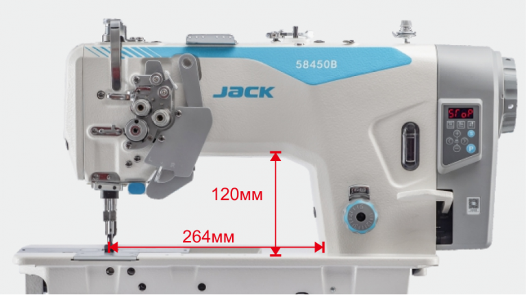 Двоголкова швейна машина Jack JK-58420B-A-005C-Y для середніх та важких матеріалів