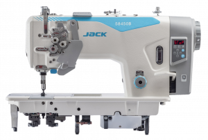 Двоголкова швейна машина Jack JK-58420B-A-005C-Y для середніх та важких матеріалів