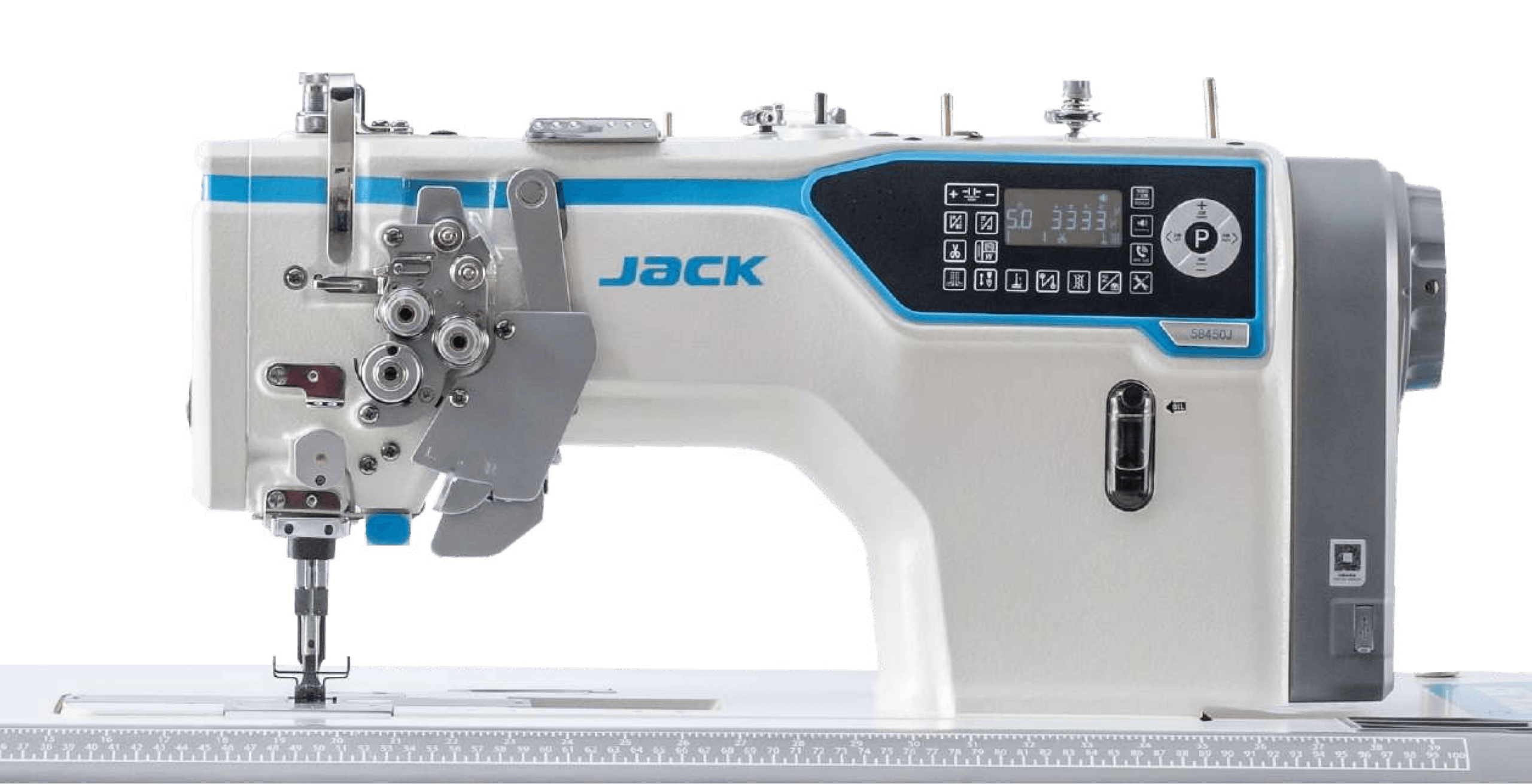 Двоголкова швейна машина Jack JK-58450J-A-105 для важких тканин